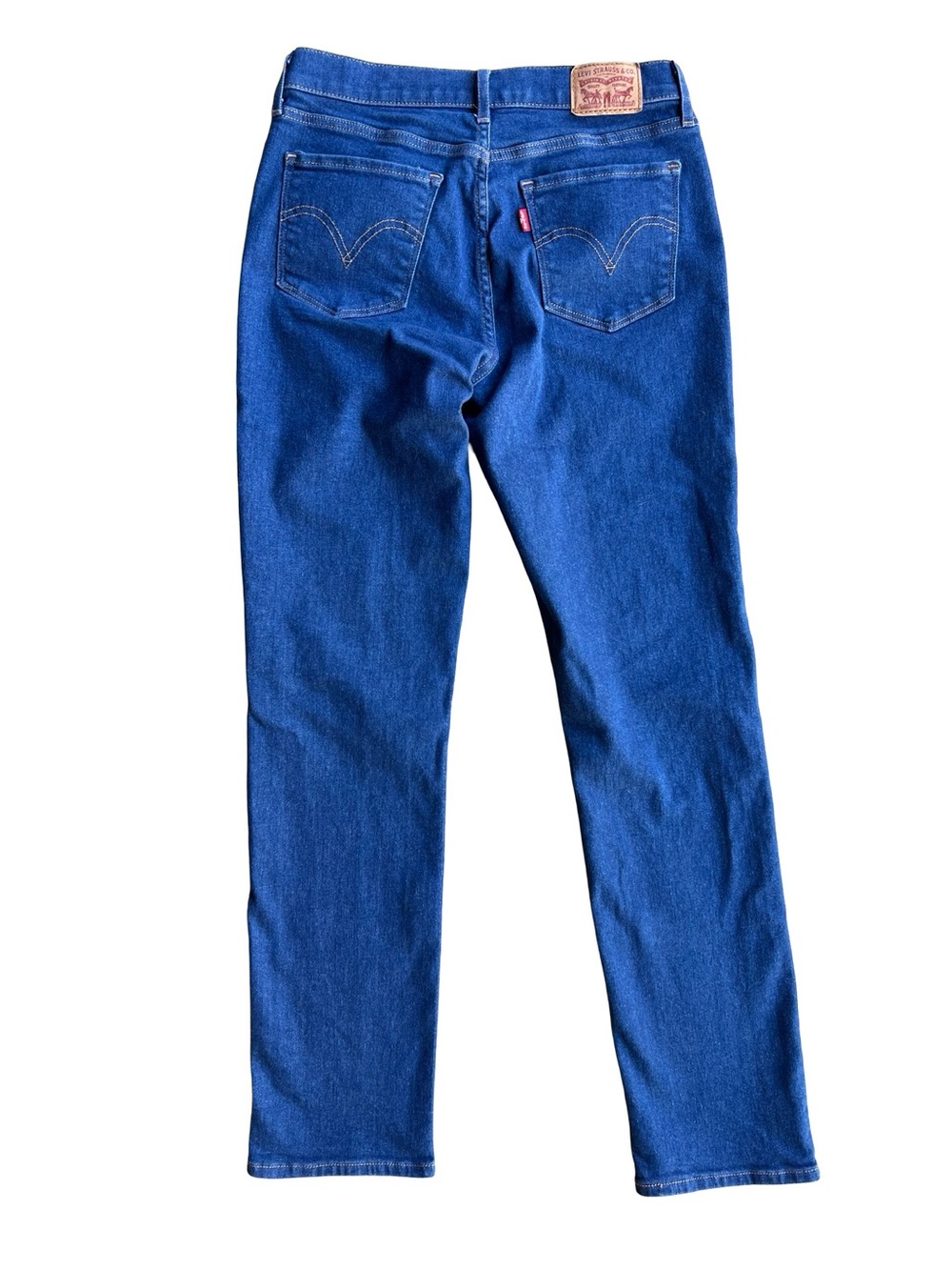 LEVI STRAUSS Classic Women’s Blue Jeans 27x32” Straight Leg Stretch Mid-Rise - Picture 4 of 11